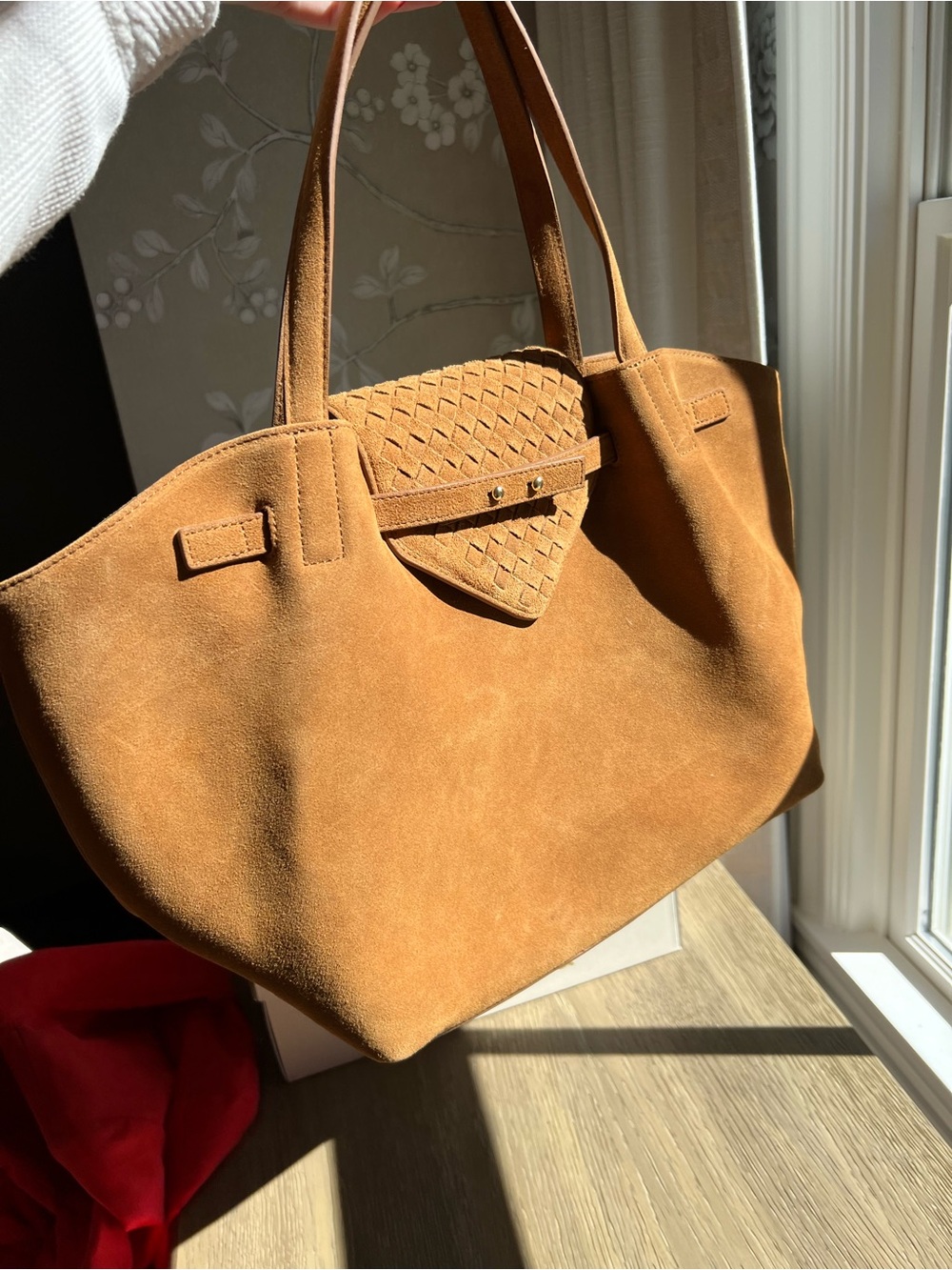 Camel Suede Blaine Tote- tuckernuck - Picture 2 of 3